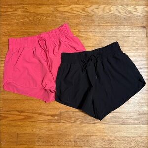 90 Degree By Reflex Pink and Black Athletic Shorts